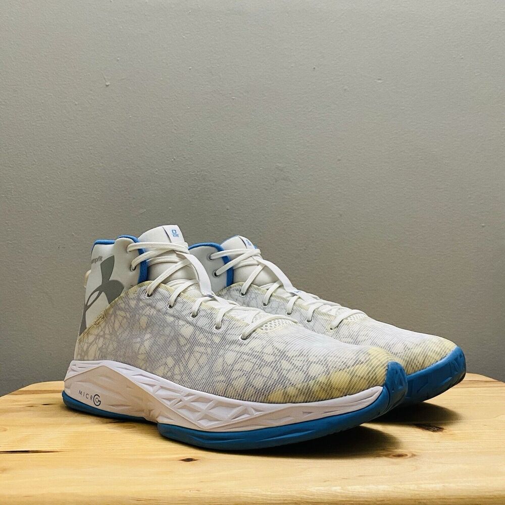 Under Armour UA Fire Shot Compfit Men's Shoes Sneakers 1269276-104 White Size 12